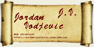 Jordan Vođević vizit kartica